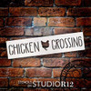 Chicken Crossing Stencil by StudioR12 | DIY Farmhouse Home Decor | Craft & Paint Wood Sign | Reusable Mylar Template | Funny Rural Country - Barn - Coop - Porch Select Size