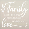 Family - Little Bit of Crazy Loud Love Stencil by StudioR12 | DIY Home Decor | Craft & Paint Wood Sign | Reusable Mylar Template | Cursive Script Laurel Gift | Select Size