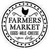 Farmers Market Stencil by StudioR12 | Eggs Milk Cheese Open Daily | DIY Chicken Home Decor | Craft & Paint Wood Sign | Reusable Mylar Template | Rural Country Gift Select Size