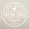 Fresh Egg - Farm Organic Stencil by StudioR12 | DIY Chicken Country Farmhouse Home Decor | Craft & Paint Wood Sign | Reusable Mylar Template | Market Barn Coop Gift Select Size