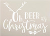 Oh Deer It's Christmas Stencil by StudioR12 | DIY Holiday Mistletoe Home Decor | Craft & Paint Wood Sign Reusable Mylar Template | Winter Antler Cursive Script Select Size