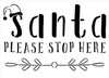 Santa Stop Here Stencil by StudioR12 | DIY Christmas Holiday Mistletoe Home Decor | Craft & Paint Wood Sign | Reusable Mylar Template | Winter Hat Gift | Select Size
