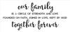 Our Family Together Forever Stencil by StudioR12 | DIY Strength Faith Love Home Decor | Craft & Paint Wood Sign | Reusable Mylar Template | Cursive Script Gift | Select Size