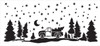 Christmas Starry Night Stencil by StudioR12 | DIY Vintage Truck Fir Tree Home Decor | Craft & Paint Wood Sign | Reusable Mylar Template | Snowy Holiday Gift | Select Size