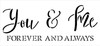 You & Me Forever Always Stencil by StudioR12 | DIY Family Couple Love Home Decor | Craft & Paint Wood Sign | Reusable Mylar Template | Wedding Cursive Script Gift Select Size