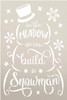 We Can Build a Snowman Stencil by StudioR12 | DIY Christmas Holiday Song Home Decor | Craft & Paint Wood Sign | Reusable Mylar Template | Winter Cursive Script Gift Select Size