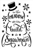 We Can Build a Snowman Stencil by StudioR12 | DIY Christmas Holiday Song Home Decor | Craft & Paint Wood Sign | Reusable Mylar Template | Winter Cursive Script Gift Select Size