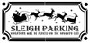 Sleigh Parking Stencil by StudioR12 | DIY Christmas Holiday Home Decor | Craft & Paint Wood Sign Reusable Mylar Template | Funny Santa Claus Reindeer Star Gift Select Size