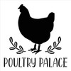 Poultry Palace Chicken Stencil by StudioR12 | DIY Farmhouse Home Decor | Craft & Paint Square Wood Sign | Reusable Mylar Template | Laurel Hen Country Kitchen Gift Select Size