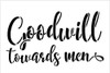 Goodwill Towards Men Stencil by StudioR12 | DIY Christmas Holiday Farmhouse Decor Gift | Craft & Paint Wood Sign Reusable Mylar Template | Select Size