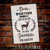 Deer Hunting Favorite Season Stencil by StudioR12 | DIY Nature Laurel Home Decor Gift | Craft & Paint Wood Sign | Reusable Mylar Template Select Size