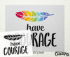 Have Courage Stencil with Feather by StudioR12 | DIY Inspirational Home & Boho Bedroom Decor | Craft & Paint Wood Sign | Select Size