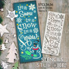 Let It Snow Stencil with Snowman by StudioR12 | DIY Winter Snowflake Home Decor | Craft & Paint Holiday Wood Signs | Select Size