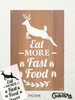 Eat More Fast Food Stencil by StudioR12 | DIY Deer Track Laurel Hunting Home Decor Gift | Craft Paint Wood Sign Reusable Mylar Template | Select Size