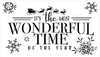 Most Wonderful Time of Year Stencil by StudioR12 | DIY Winter Snow Christmas Home Decor | Craft & Paint Wood Sign Reusable Mylar Template Select Size