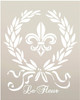 Le Fleur Wreath Stencil by StudioR12 | DIY French Vintage Country Home Decor | Fleur de Lis | Paint Wood Sign & Furniture | Select Size