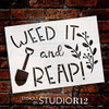 Weed It and Reap Stencil by StudioR12 | DIY Outdoor Home & Garden Decor | Craft & Paint Fun Wood Signs for Spring | Select Size