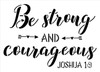 Be Strong and Courageous Stencil by StudioR12 | Joshua 1:9 | DIY Bible Verse Faith Home Decor | Paint Wood Signs | Select Size