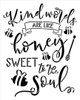 Kind Words are Like Honey Stencil with Bees by StudioR12 | DIY Inspirational Farmhouse Home Decor | Paint Wood Signs | Select Size (15 x 12 inch)