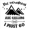 Mountains are Calling Stencil by StudioR12 | DIY Travel & Adventure Camper Home Decor | Craft & Paint Wood Signs | Select Size