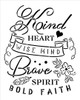 Kind Heart Brave Spirit Stencil with Flowers by StudioR12 | DIY Inspirational Home Decor | Craft & Paint Wood Signs | Select Size (10 x 8 inch)