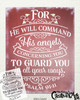 His Angels Will Guard You Stencil by StudioR12 | Psalm 91:11 Bible Verse Word Art | DIY Inspirational Faith Home Decor | Select Size