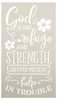 God is Our Refuge and Strength Stencil with Flowers by StudioR12 | DIY Faith Word Art Home Decor | Paint Wood Signs | Select Size