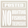 No Hunting, Fishing, or Trespassing Stencil by StudioR12 | DIY Posted Warning Sign Home Decor | Paint Outdoor Wood Signs | Select Size
