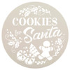 Cookies for Santa Round Stencil by StudioR12 | DIY Christmas Kitchen Home Decor | Craft & Paint Farmhouse Wood Signs | Select Size