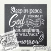 Sleep in Peace Tonight Stencil by StudioR12 | DIY Inspiration Faith Quote Bedroom & Home Decor | Craft & Paint Wood Signs
