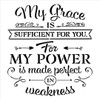 My Power Made Perfect in Weakness Stencil by StudioR12 | DIY Inspirational Quote Home Decor | Paint Faith Wood Signs | Select Size