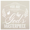 You are God's Masterpiece Stencil by StudioR12 | DIY Inspirational Quote Home Decor | Craft & Paint Faith Wood Signs | Select Size