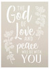 The God of Love & Peace Be with You Stencil by StudioR12 | DIY Faith Home Decor | Craft & Paint Farmhouse Wood Signs | Select Size