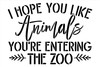 You're Entering The Zoo Stencil by StudioR12 | Funny Pet & Animal Lover Word Art | Craft & Paint DIY Welcome Doormat | Select Size