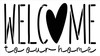 Welcome to Our Home Stencil with Heart by StudioR12 | DIY Farmhouse Script Home Decor | Craft & Paint Doormat for Front Door | Select Size