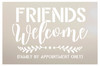 Friends Welcome Stencil by StudioR12 | Family by Appointment Only | DIY Doormat | Craft & Paint Funny Home Decor | Select Size