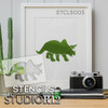 Triceratops Stencil by StudioR12 | DIY Dinosaur Bedroom Decor | Create Dino Party Decorations | Craft & Paint Wood Signs | Select Size