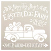 Hippity Hop's Easter Egg Farm Stencil with Vintage Truck by StudioR12 | DIY Spring Farmhouse Home Decor | Paint Wood Sign | Select Size