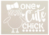 One Cute Chick Stencil by StudioR12 | Fun Spring Word Art | DIY Nursery & Bedroom Decor | Craft & Paint Wood Signs | Select Size