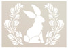 Easter Bunny Stencil with Laurels by StudioR12 | DIY Floral Spring Home Decor | Craft & Paint Farmhouse Wood Signs | Select Size