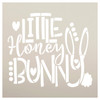 Little Honey Bunny Stencil by StudioR12 | DIY Farmhouse Spring Home Decor | Fun Easter Word Art | Craft & Paint Wood Sign | Select Size