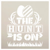 The Hunt is On Stencil with Easter Eggs by StudioR12 | DIY Country Spring Home Decor | Craft & Paint Farmhouse Wood Signs | Select Size