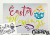 Easter Blessings Stencil with Chicks by StudioR12 | DIY Spring Script Home Decor | Craft & Paint Farmhouse Wood Signs | Select Size