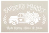 Farmer's Market Stencil with Vintage Truck & Roses by StudioR12 | DIY Spring Home Decor | Craft & Paint Wood Signs | Select Size