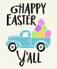 Happy Easter Y'all Stencil with Vintage Truck by StudioR12 | DIY Country Spring Home Decor | Craft & Paint Wood Sign | Select Size