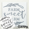 Farm Sweet Farm Stencil with Laurels by StudioR12 | DIY Country Farmhouse Home Decor | Craft & Paint Rustic Wood Signs | Select Size