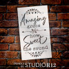 Amazing Grace How Sweet The Sound Stencil by StudioR12 | DIY Faith Home Decor | Hymn Lyrics | Craft & Paint Wood Signs | Select Size
