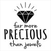 Far More Precious Than Jewels Stencil by StudioR12 | DIY Bible Verse Proverb Home Decor for Girls - Women | Craft & Paint Wood Sign | Select Size