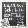 Laundry Schedule - Sort Wash Fold Stencil by StudioR12 | DIY Cleaning Home Decor | Craft & Paint Wood Sign | Reusable Mylar Template | Select Size