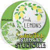 Fresh Lemons Stencil by StudioR12 | Farmhouse Lemon Tree Branch | DIY Spring Home & Kitchen Decor | Paint Wood Signs | Select Size